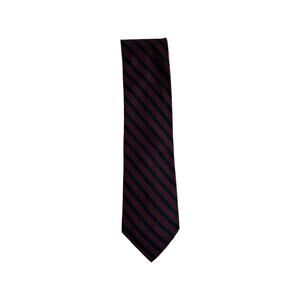 Vintage Hudson 1960s Skinny Silk Necktie Red/Black Stripe